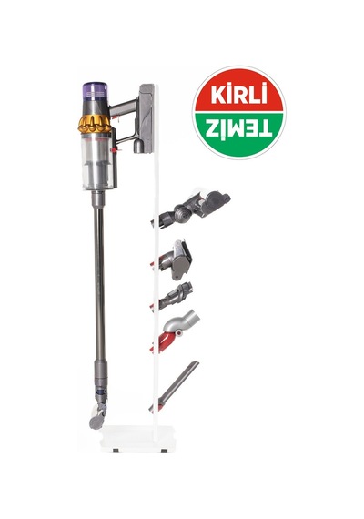 Dyson V15 - V12 - V11 - V1 Uyumlu Dikey Süpürge Standı Beyaz Renk