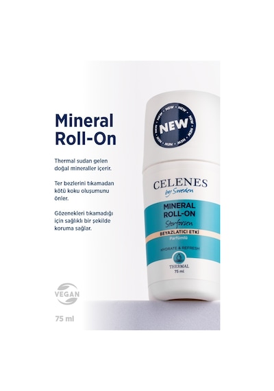 Celenes Thermal Storforsen Beyazlatıcı Etki Unisex Roll-On Deodorant 75 ML