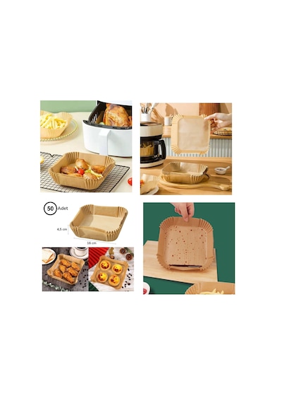 Airfreyer Fritöz Kağıdı Kare Xl / Xxl 100lü Diğer