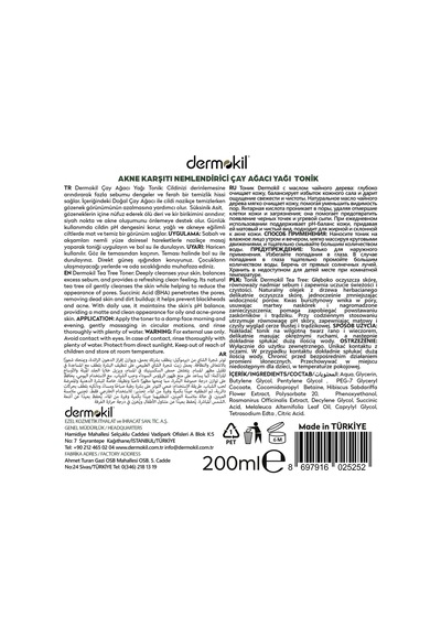 Dermokil Çay Ağacı Akne Karşıtı Tonik 200 Ml