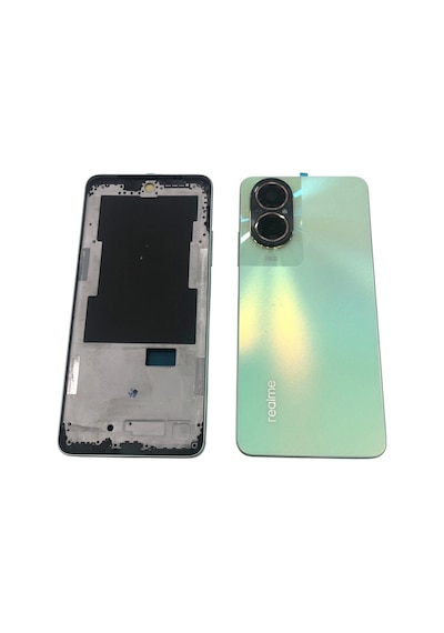 Realme 12 Lite Rmx3890 Kasa Arka Kapak Pil Kapağı Füme Koyu Gri