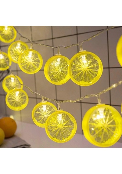 2m 10 Led Pilli 2 Kademeli Limon Led Işık Mz-304 Çok Renkli