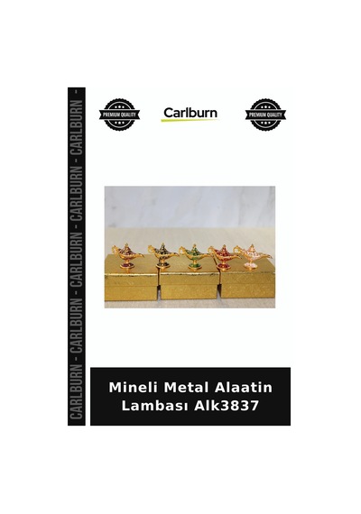 Özel Üretim Dekoratif Hatıra Hediyelik Aksesuar Klasik Mineli Metal Alaatin Lambası Alk3837