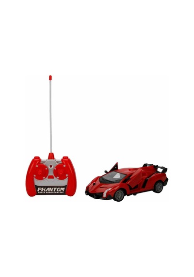 Şarjlı Uzaktan Kumandalı 20 Cm Spor Araba Modern Team Rc Yarış Arabası Açılır Kapı Kırmızı