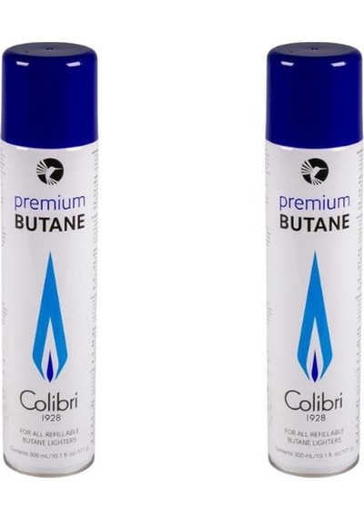 Colibri Premium Gazlı Ve Pürmüzlü Çakmaklar İçin Bütan Gaz 2'li Paket
