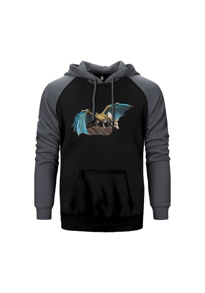 Baby Dragon Gri Renk Reglan Kol Sweatshirt / Hoodie