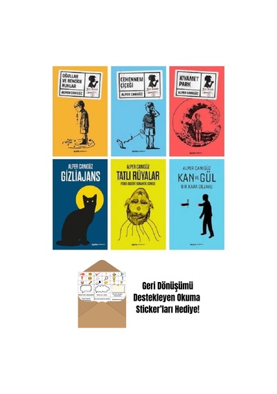 Alper Canıgüz Tüm Kitapları 6 Kitap Set / Oğular Ve Rencide Ruhlar + Okuma Sticker'ları