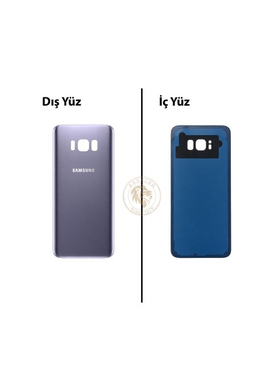 Samsung Galaxy S8 Plus Orkide Gri Renk Arka Kapak Arka Cam Batarya Kapağı Pil Kapağı Lazer Kesim Back Cover Galaxy S8 Plus Uyumlu Orkide Grisi