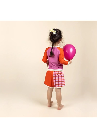 Kietla Uv Korumalı Yüzme Şortu Tartan Red Kırmızı