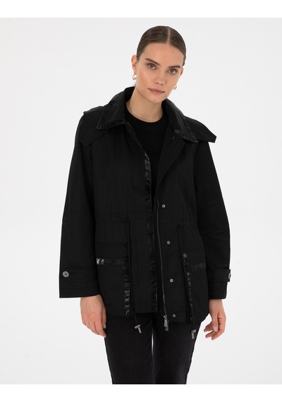 Pierre Cardin Kadın Siyah Kaban 50306387-vr046 Siyah