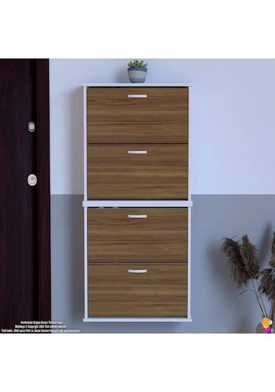 Eliusta Berrak Ceviz 8 Bölmeli Ayakkabılık 72 Cm Genişlikte Duvara Monte 72x156x26 Cm Ayakkabılık Ceviz Eliusta Berrak Ceviz 8 Bölmeli Ayakkabılık 72 Cm Genişlikte Duvara Monte 72x156x26 Cm Ayakkabılık Ceviz