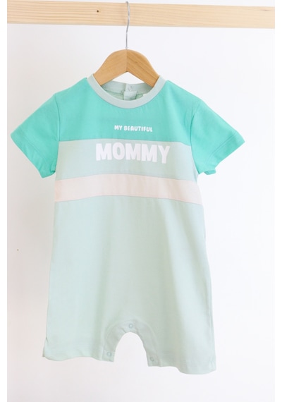 Harika Kids Kız Bebe&çocuk Penye Kumaş Mommy Baskılı Tulum 001