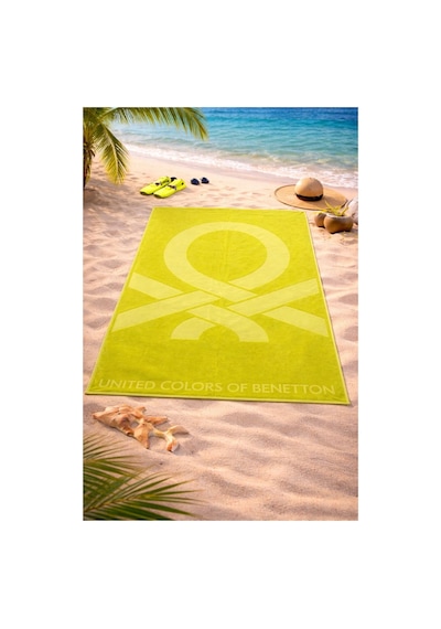 Outlet Plaj Havlusu Neon Yeşil 180x100cm Çok Renkli