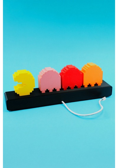 Neon Led Dekoratif Aydınlatma Gri Pac Man Tasarımı, Şık Ve Modern Atmosfer Yaratır Çok Renkli