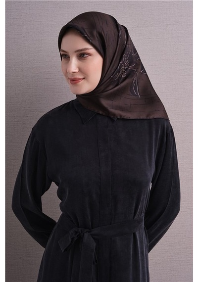 Armine Saf İpek Twill Eşarp 9617d 53 Turuncu Mürdüm