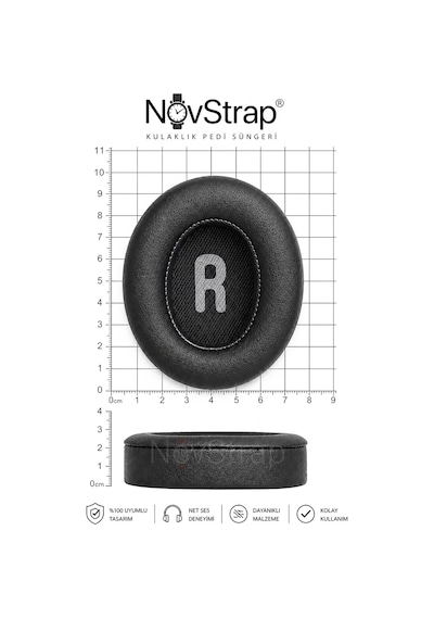 Novstrap Jbl Tune 700bt 710bt 720bt 750btnc 760nc 770nc İle Uyumlu Yedek Kulaklık Pedi Süngeri + Kafa Bandı Seti Siyah