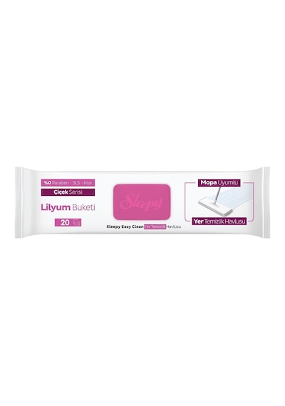 Easy Clean Lilyum Buketi Mopa Uyumlu Yer Temizlik Havlusu&mendili 20 Yaprak Diğer