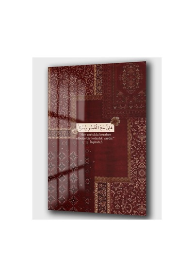 Manevi Değer Modern Yaşam Alanları İçin Dekoratif Cam Tablo