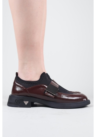 Birikon Pabna Cilt-strech Garnili Loafer Kahverengi-8609 Haki