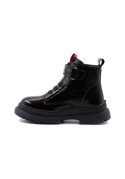 Fast Step Hakiki Deri Unisex Çocuk Klasik Bot 157sxa2994 Siyah Rugan