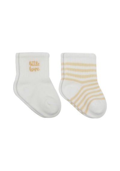 Erturkstore Penye Soket Çorap 2li 10139 Ekru Somon Çok Renkli