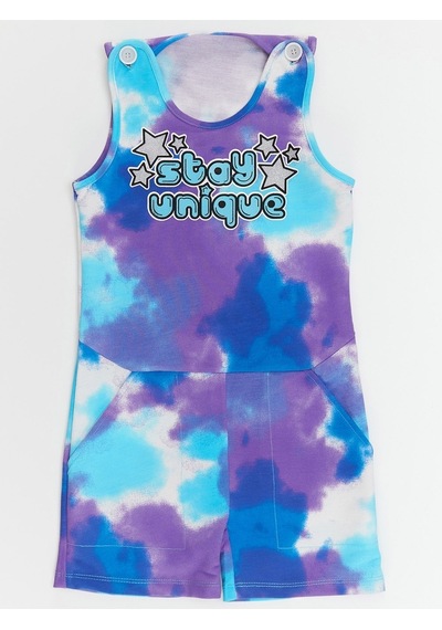 Denokids Mushi Stay Batik Kız Tulum Çok Renkli