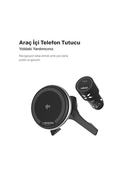 Kablosuz Şarjlı Sensörlü Araç Içi Telefon Tutucu Hld-60