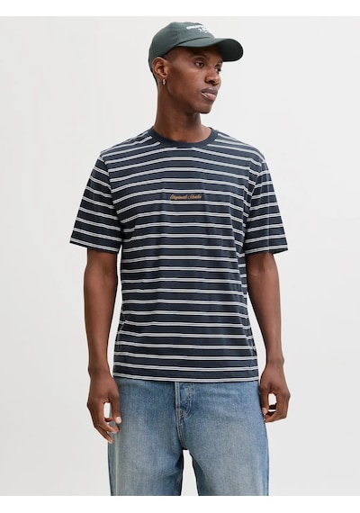 Jack & Jones Jack&jones Jornorrebro Stripe Tee Erkek T-shirt 12291021 Lacivert