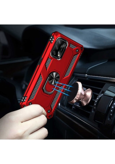 Oppo A74 4g Kılıf Zore Vega Kapak Kırmızı