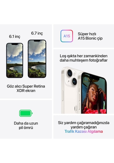 Apple iPhone 14 256 GB (Apple Türkiye Garantili)