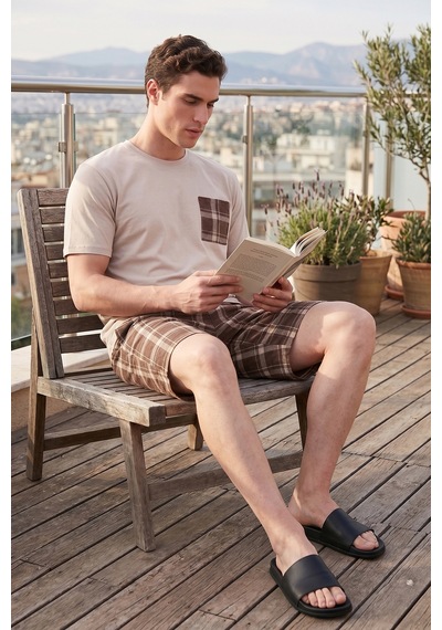 Buratti Erkek Pijama Takımı 6572021 Bej