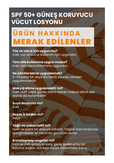 50 Spf Güneş Koruyucu Vücut Losyonu 100 Ml