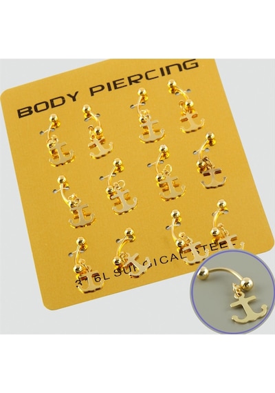 Çapa Çelik Piercing Csmtex - 64 1 Adet-siyah Çok Renkli