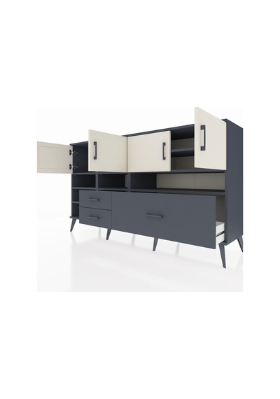 Hyperion Konsol 8 Raflı 3 Çekmeceli 4 Kapaklı 176x44x99 Antrasit- Antrasit-aytaşı/antrasit Hyperion Konsol 8 Raflı 3 Çekmeceli 4 Kapaklı 176x44x99 Antrasit- Antrasit-aytaşı/antrasit