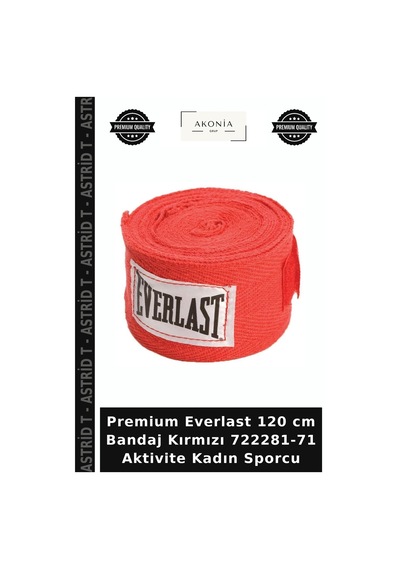 Premium Everlast 120 Cm Bandaj Kırmızı 722281-71 Aktivite Kadın Sporcu