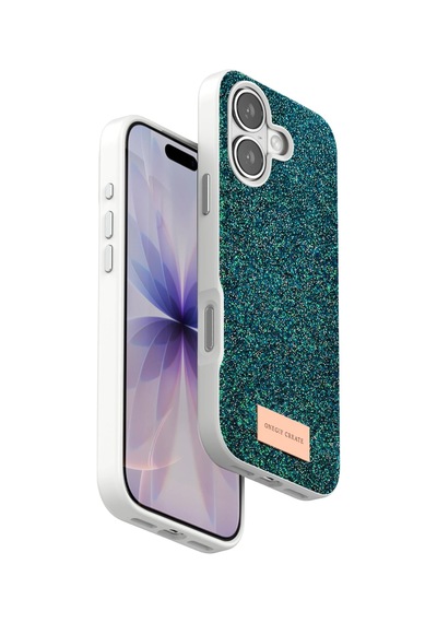 Sptmgldı Onegif Apple Apple iPhone Uyumlu  17 Bright Simli Kapak - Koyu Yeşil