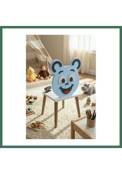 En-cag Happy Face Çocuk Sandalyesi Mavi Bss