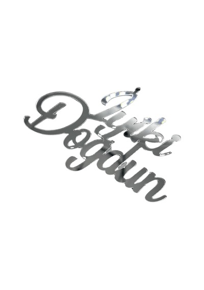 Pasta Önü Plexi İyi Ki Doğdun 10x7 Cm Gümüş