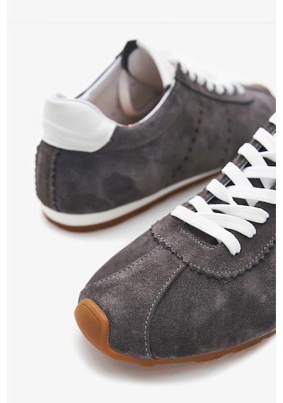Lupin Gri Deri Kadın Sneakers