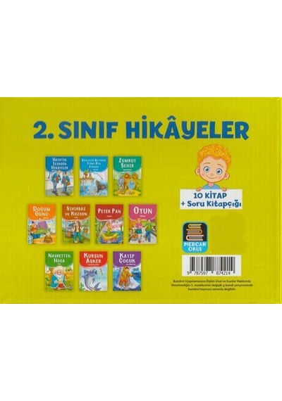2. Sınıf Hikayeler Okuma Seti, Renkli Resimli 10 Kitap, Soru K...