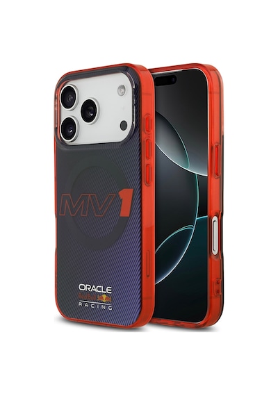 Apple Uyumlu iPhone 17 Pro Kılıf Redbull Lisanslı M-safeli Çift Katmanlı Çizgi Desenli Sert Pc Mv Kapak Lacivert Lacivert
