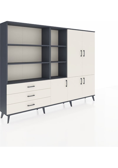 Arges Dolap 11 Raflı 3 Çekmeceli 5 Kapaklı 220x30x163 Antrasit-ay Antrasit-aytaşı Arges Dolap 11 Raflı 3 Çekmeceli 5 Kapaklı 220x30x163 Antrasit-ay Antrasit-aytaşı