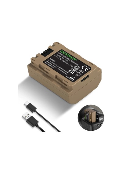 Neewer 2400mah Np-fz100 Yedek Batarya Usb-c Sony Uyumlu