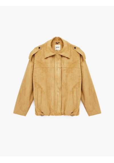 Koton Apolet Detaylı Cepli Fermuarlı Uzun Kollu Oversize Suni Süet Ceket Bej 6sak20027ew Ekru Koton Apolet Detaylı Cepli Fermuarlı Uzun Kollu Oversize Suni Süet Ceket Bej 6sak20027ew Ekru