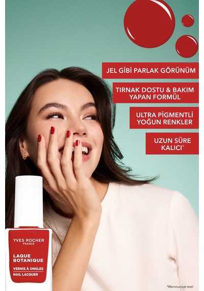 Yves Rocher Laque Botanique Ultra Parlak Renkli Vegan Oje - 32 Kırmızı Tırnak Dostu & Vegan