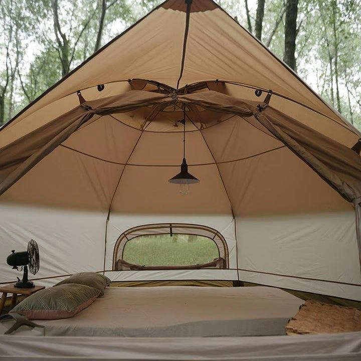 Naturehike Mg Altıgen Glamping Kanvas Kamp Çadırı Kahve