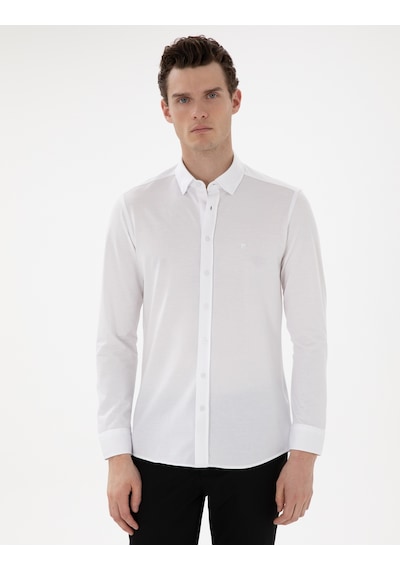Pierre Cardin Erkek Beyaz Gömlek Desenli 50301749-vr013 Beyaz
