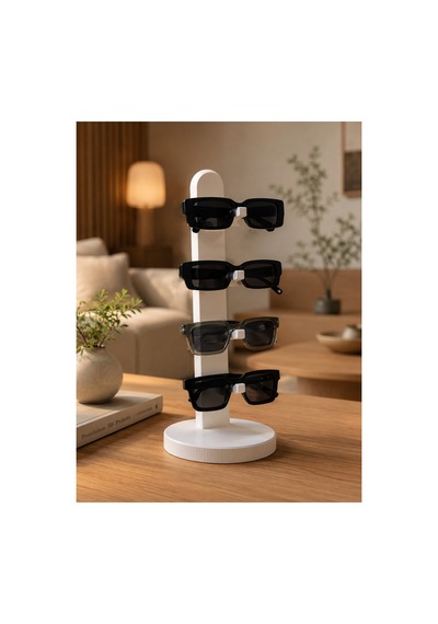 Modern Gözlük Standı 3d Baskı Dekoratif Glasses Holder & Gözlük Tutucu Beyaz