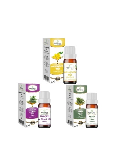 Ege Aromaterapi Seti: Kekik Yağı 20 Ml + Acı Elma Adaçayı Yağı 20 Ml + Sarı Kantaro