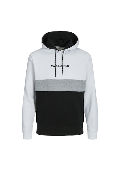 Jack & Jones Erkek Sweat 12233959 Beyaz-siyah Beyaz - Siyah
